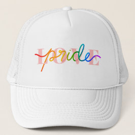 Kärlek Pride Rainbow Färger på Rosa Keps