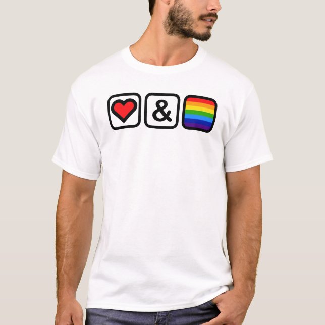 Kärlek- & pridesymboler t shirt (Framsida)