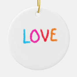 Kärlek-pridets regnbåge, LGBTQ juni modern Julgransprydnad Keramik