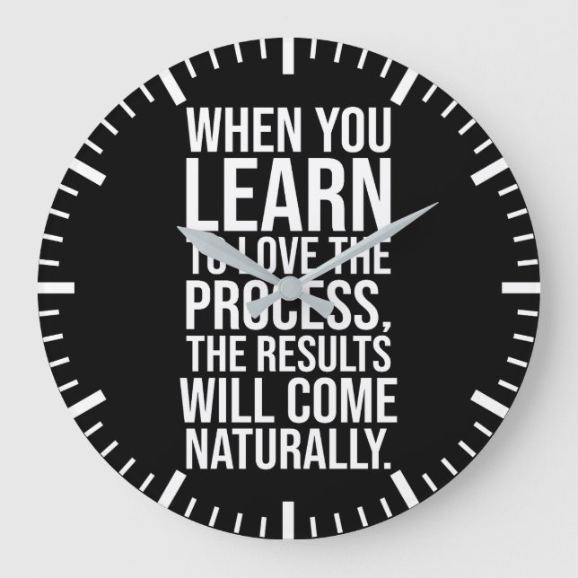 Kärlek Processaa - Framgång för Hustle Gym Motivat Stor Klocka (Framsida)