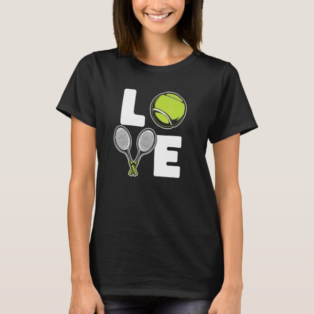 Kärlek Professionell Player Trainer Tennis T Shirt (Framsida)