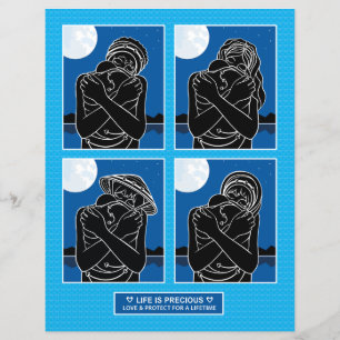 Kärlek & Protect_Flat Papper Lakan 8,5" x11"
