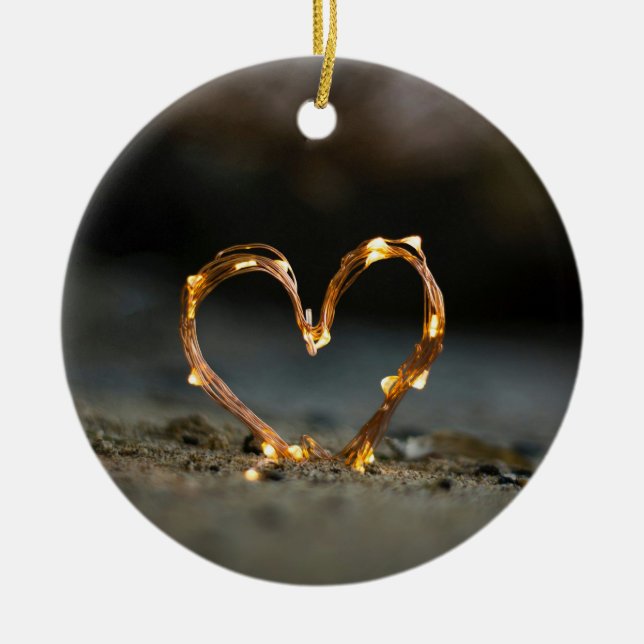 kärlek prydnadsföremål julgransprydnad keramik (Framsidan)