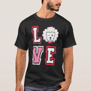 Kärlek Pudel Djurens Valp Puppy Pet Hund T Shirt