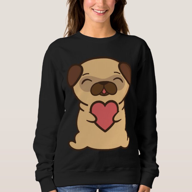 Kärlek pug Classic T-Shirt 573 (Framsida)