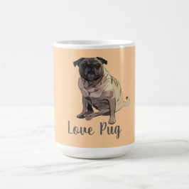 Kärlek Pug Kaffemugg