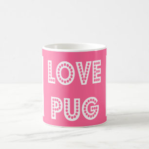 Kärlek pug Puppy Hund Kaffe Mugg