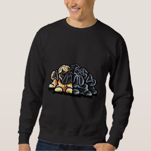 Kärlek Pugs Classic T-Shirt 945 Lång Ärmad Tröja