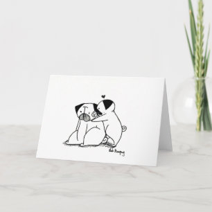 Kärlek Pugs Kort