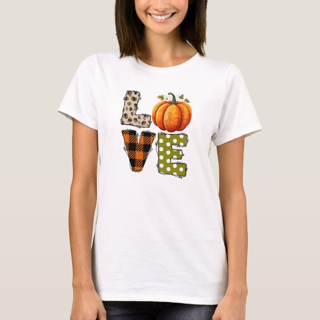 KÄRLEK - Pumpkin and Fall Season T Shirt (Framsida)