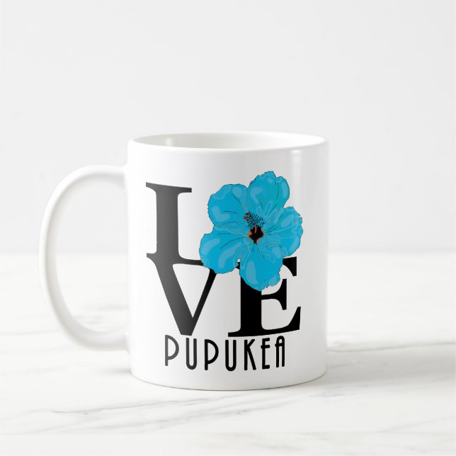 KÄRLEK Pupukea Hawaii 11oz Kaffemugg (Vänster)