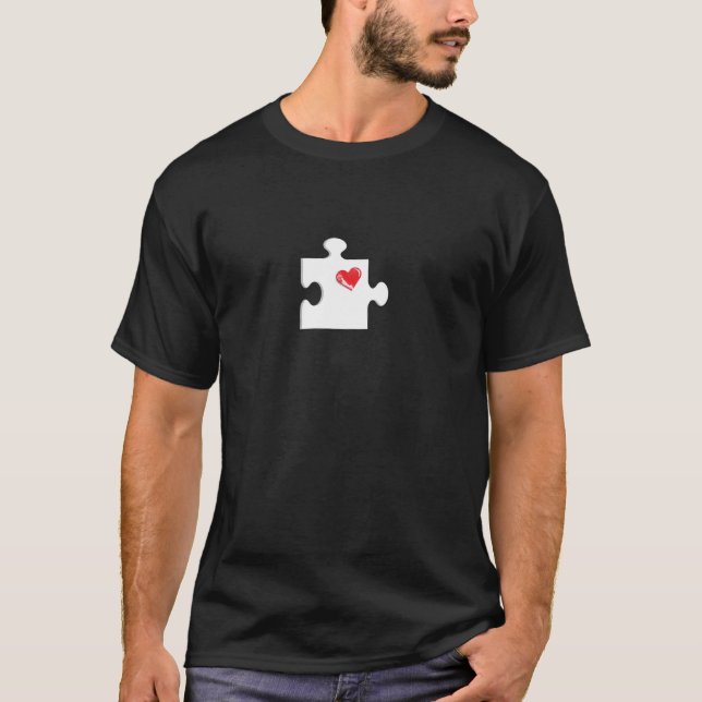 Kärlek Puzzle Design for Jigszawa Puzzle Fläkt T Shirt (Framsida)