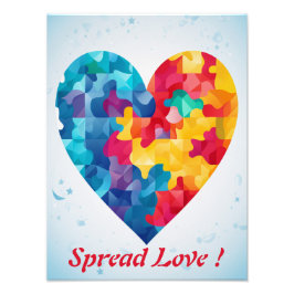 Kärlek Puzzle Rainbow Heart Personlig Fototryck