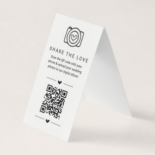 Kärlek QR-kod för digitalt fotoalbumkort Kort