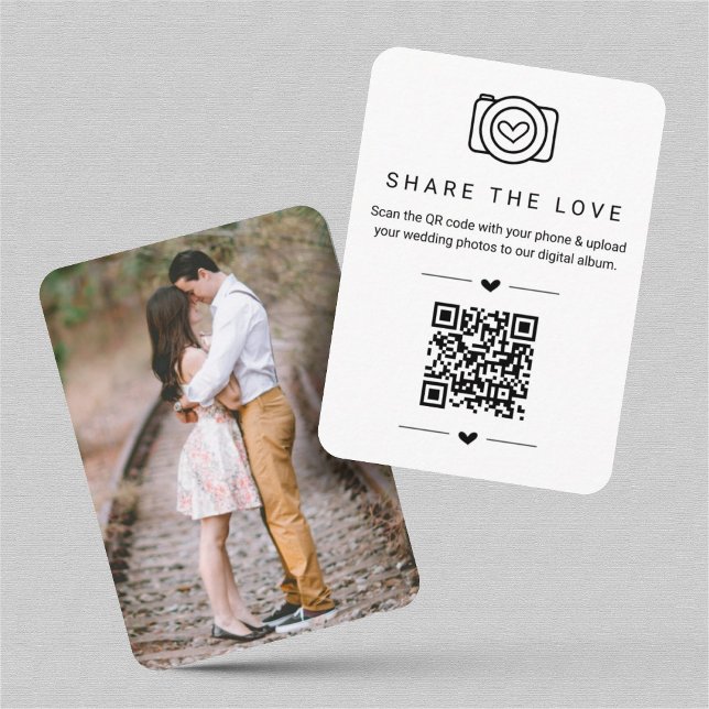  Kärlek QR-kod för digitalt fotoalbumkort Tilläggskort (Skapare uppladdad)