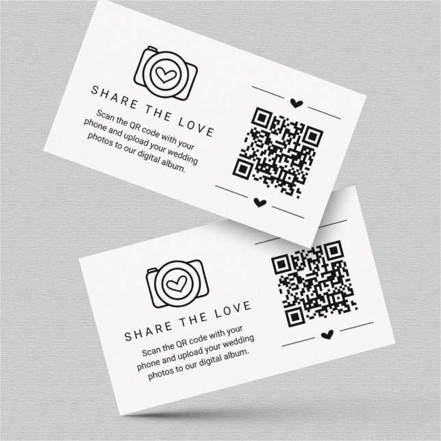  Kärlek QR-kod för digitalt fotoalbumkort Tilläggskort (Skapare uppladdad)