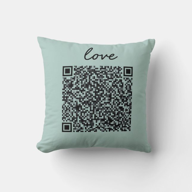 Kärlek QR-kod Kudde (Framsida)