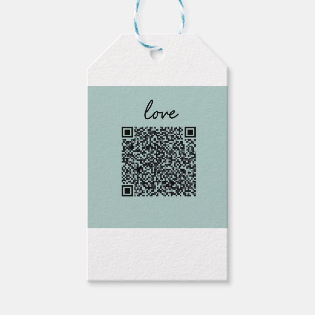Kärlek QR-kod Presentetikett (Framsidan)