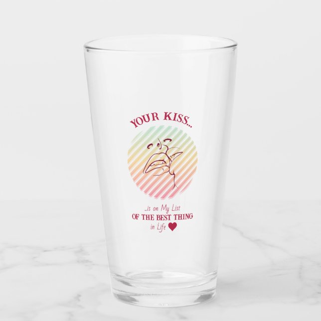 Kärlek Quote Romantic Kiss Glaskopp (Framsida)