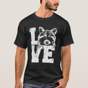 Kärlek Raccoon Animal Sopor Panda Cute Raccoon 1 T Shirt