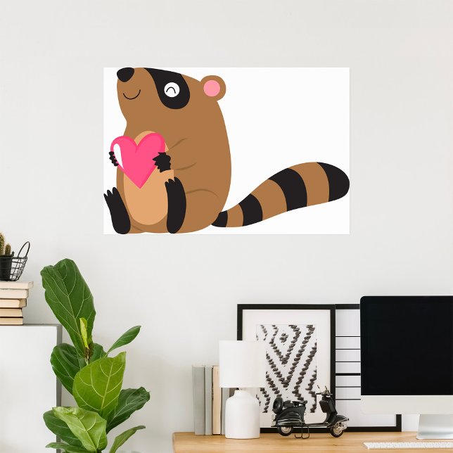 Kärlek Raccoon Poster (Skapare uppladdad)