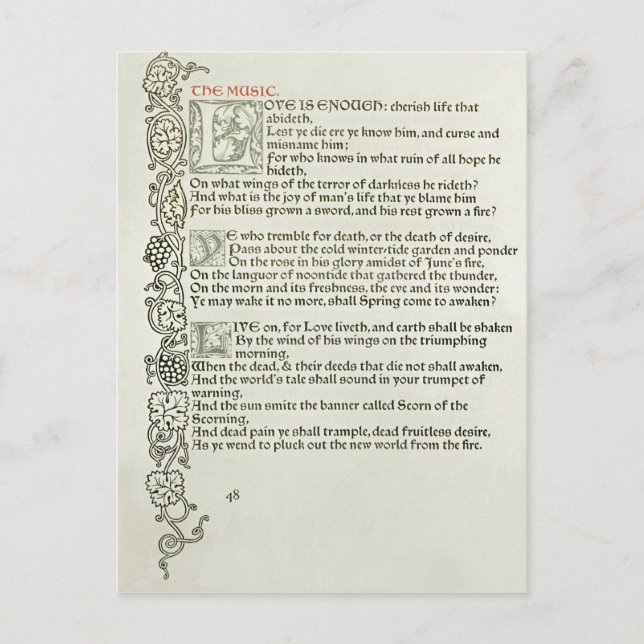 Kärlek räcker, 1897 vykort (Framsida)