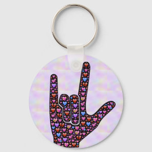 Kärlek räcker undertecknar keychain nyckelring