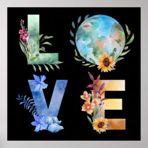 KÄRLEK RÄDDA VÅR PLANET POSTER