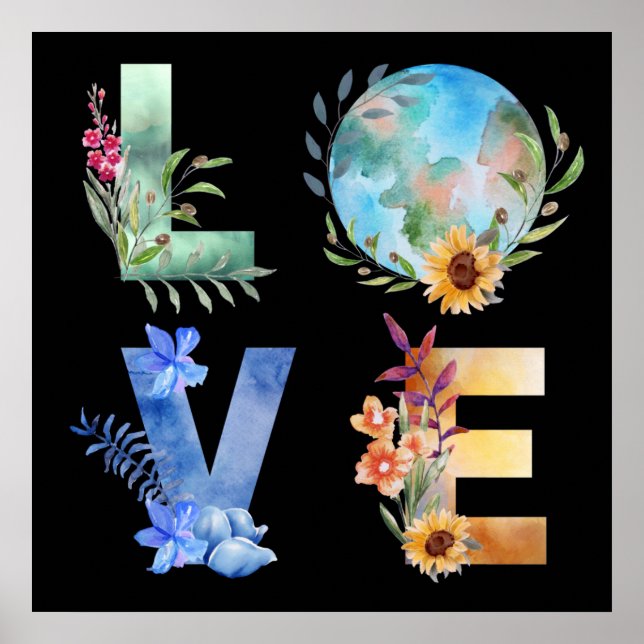 KÄRLEK RÄDDA VÅR PLANET  POSTER (Framsidan)