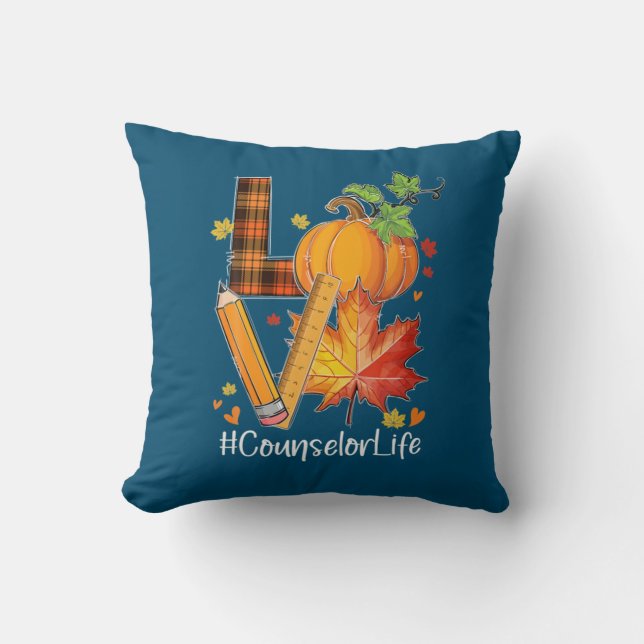 KÄRLEK-rådgivaren Life Höst löv höstsäsong Kudde (Framsida)