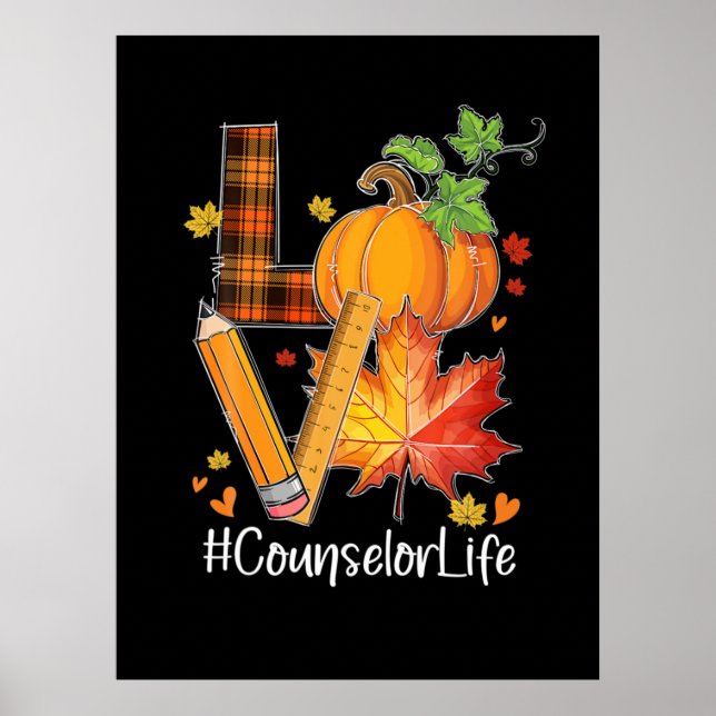 KÄRLEK-rådgivaren Life Höst löv höstsäsong Poster (Framsidan)