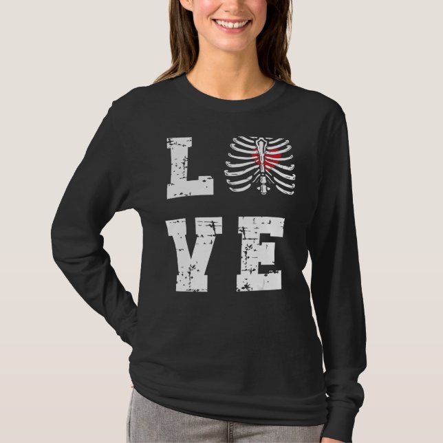 Kärlek Radiology Tech Rad Technolog Rad Tech 1 T Shirt (Framsida)