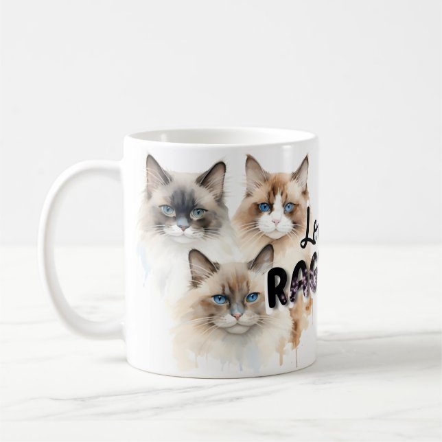Kärlek Ragdoll Cat Kaffemugg (Vänster)