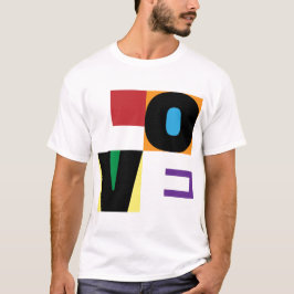 Kärlek Rainbow Färg Contemporary Brev Art Design T Shirt
