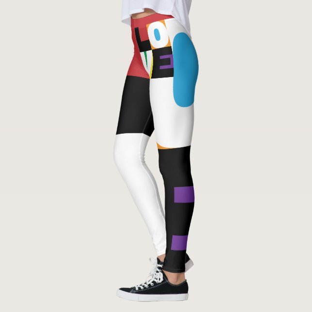 Kärlek Rainbow Färg Original Dynamic Trendig Gay Leggings (Vänster)