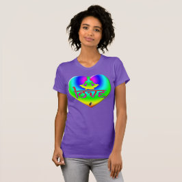 Kärlek Rainbow Intentions Heart T-Shirt