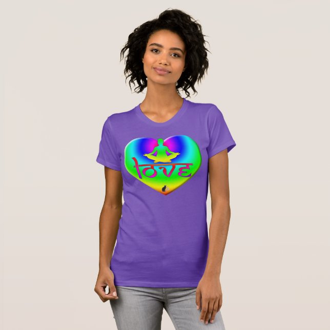 Kärlek Rainbow Intentions Heart T-Shirt (Hel framsida)