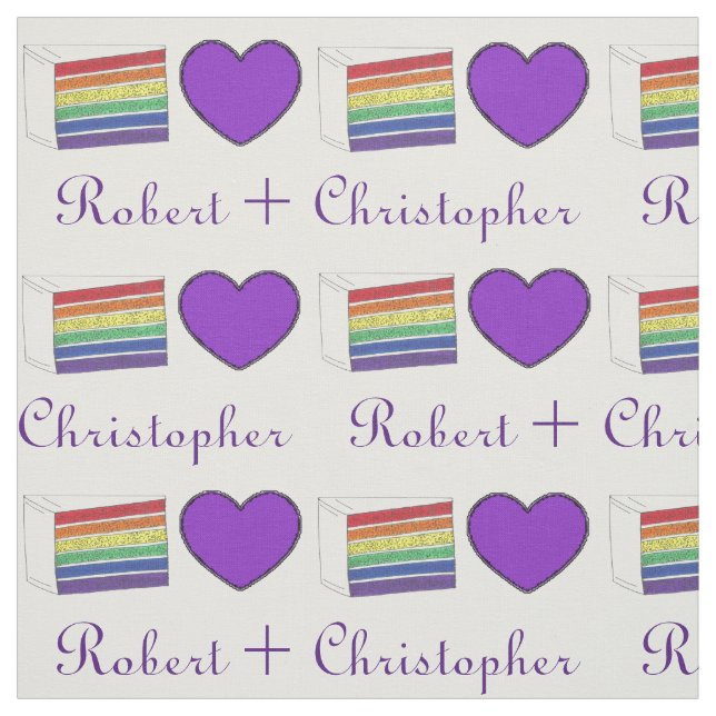 Kärlek Rainbow Lagrar Bröllop Cake Gay pride HBT T Tyg (Provkarta)