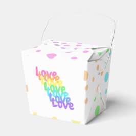 "Kärlek" Rainbow Polka Doted Presentaskar