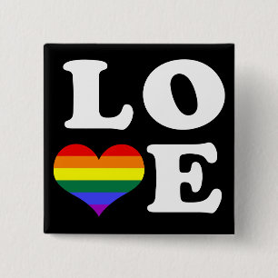 Kärlek Rainbow Pride Knapp
