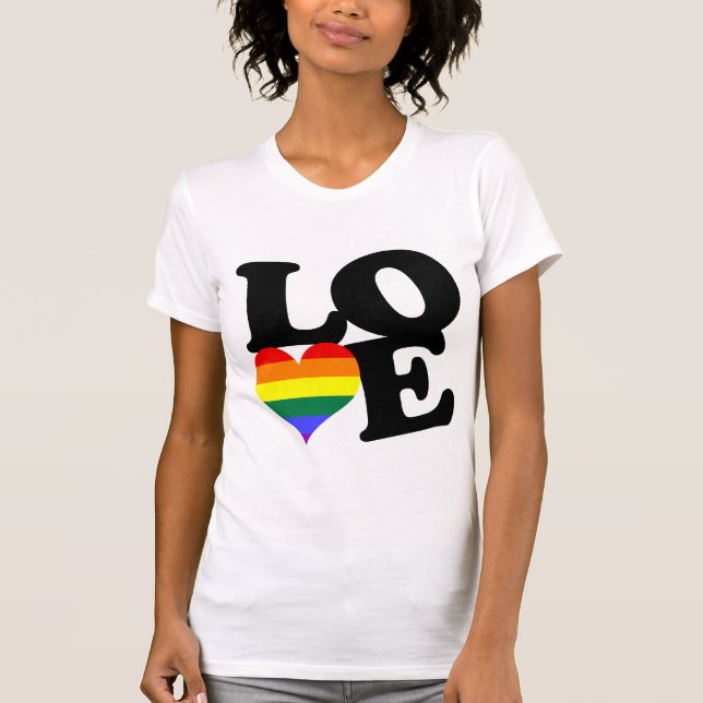 Kärlek Rainbow Pride T-shirt (Framsida)