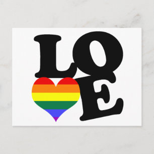 Kärlek Rainbow Pride Vykort