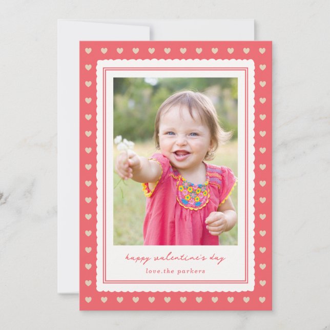 Kärlek Ram Alla hjärtans dagskort Julkort (Framsida)