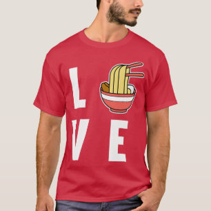 Kärlek Ramen Anime Kawaii Ramen Noodles Älskare Gr T Shirt