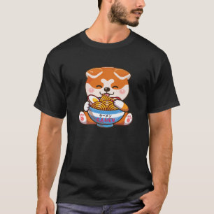 Kärlek Ramen Hund Chiba Inu japanska Noodles Kawa T Shirt