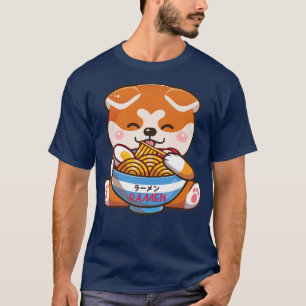 Kärlek Ramen Hund Chiba Inu japanska Noodles Kawai T Shirt