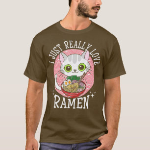 Kärlek Ramen Japansk Noodles Shirt Kawaii Anime Ca T Shirt