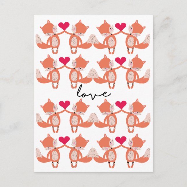 kärlek räv vykort (Framsida)