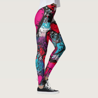 Kärlek Rebels-Graffiti Hearts Leggings