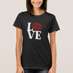 Kärlek Red Buffalo Play Läppar Valentines day T Shirt